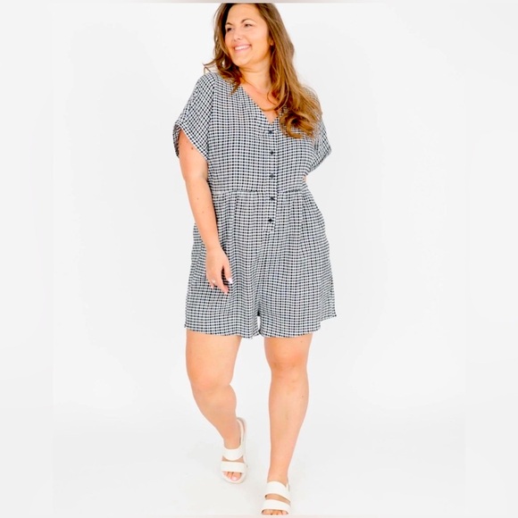 Smash + Tess Pants - Smash + Tess Valentina Gingham Romper
